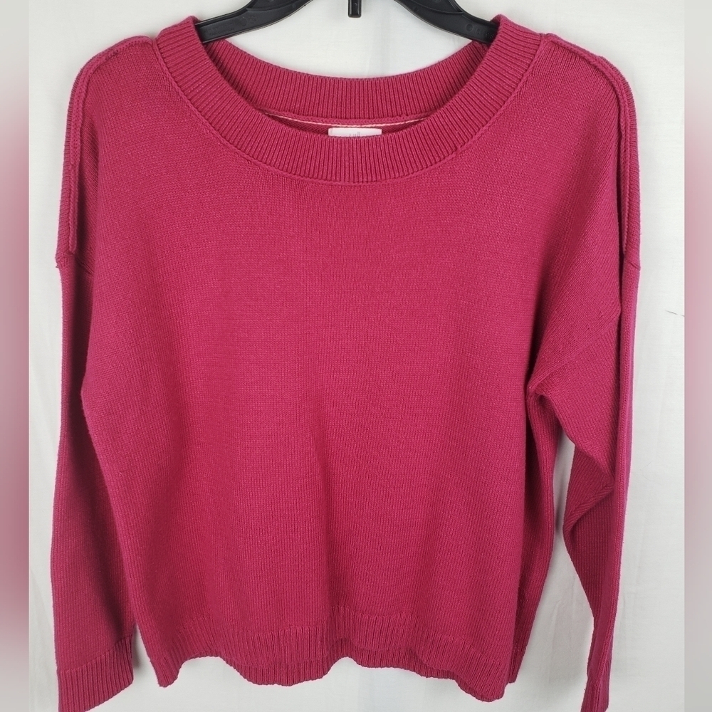 J.Jill Pink Long Sleeve Oversized Sweater Sz XS Petite